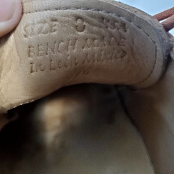 Bed Stu Distressed Brown Leather Cap Toe Oxfords Men’s Sz 8 - Picture 8 of 8